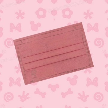 麗正 兒童平面型醫用口罩(玫瑰粉)-50入/單片包裝