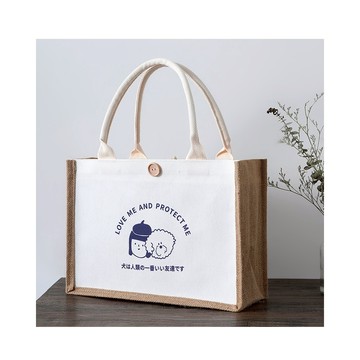 【A&R】黃麻購物手提袋 升級款 - 卡通