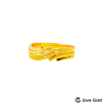 JoveGold漾金飾 飄黃金女戒指