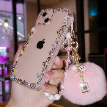 適用于iPhone16pro max蘋果14手機殼水鉆11簡約透明15plus保護套13全包防摔12軟女