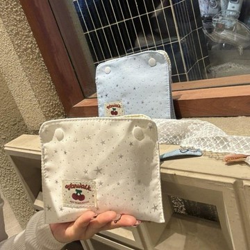 🍃高雄出貨🌸可愛衛生巾收納包大容量手腕拉鍊學生裝m巾棉條姨媽巾迷你小布包 小型收納袋 收納包 小物收納包