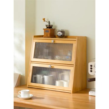 桌面收納盒杯子收納柜茶具展示柜子廚房水杯置物架杯架餐具儲物柜