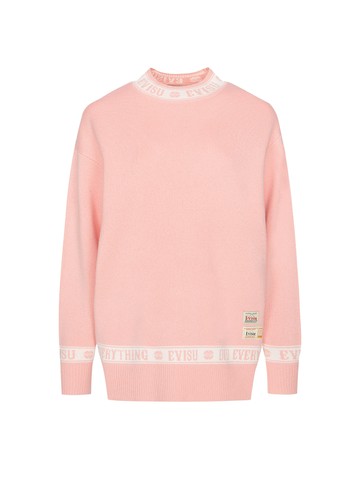 Logo and Kamon Jacquard Knitted Sweater