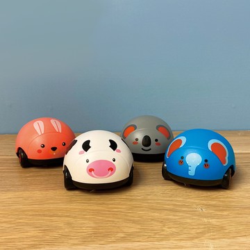 [RUNALAND 路納星球]可愛動物迴力車-[一組四入] 雙向迴力車 後退迴力車 (非迷你迴力車)