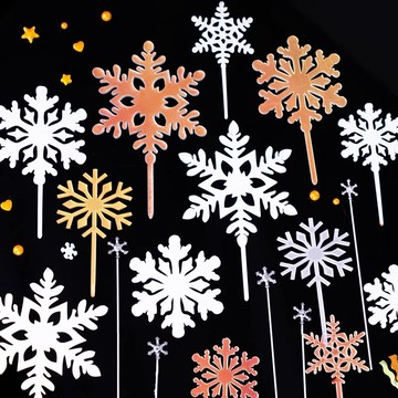 《台灣現貨出清，快速出貨》雪花插旗 一組10入