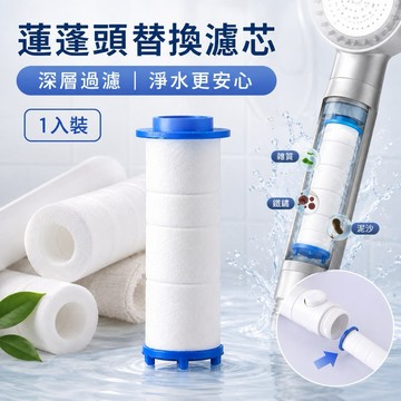 蓮蓬頭替換濾芯 PP棉淋浴過濾芯 花灑濾芯 淋浴過濾器耗材 攔截鐵鏽泥沙雜質 60mm替換芯 蓮蓬頭濾心