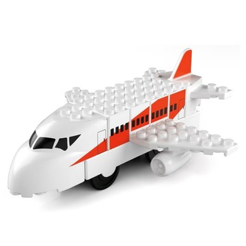TAKARA TOMY TOMICA PLARAIL BLOCK 飛機 TW90262  1個  白色