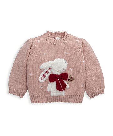 紅結苺格兔-針織毛衣9-12m