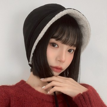 【Aa.chic】冬日羊羔毛麂皮雷鋒帽(兩色).女帽/羊羔毛/雷鋒帽/復古/保暖/冬日/實拍【C106JQ58】