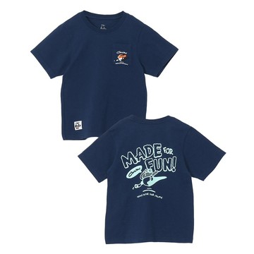 CHUMS Kids Made for Fun! Pocket T-Shirt 中大童 短袖上衣 深藍 CH211445N001
