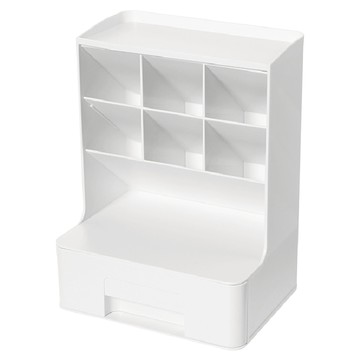 小麥購物 斜插式筆筒桌面抽屜收納盒 L2359  1個  白色