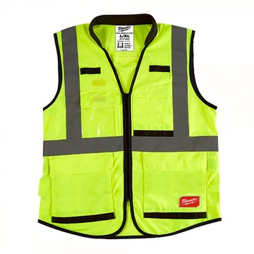 Milwaukee 美沃奇 台灣公司貨 15口袋工程反光背心 48-73-5081  S/M  綠色  1件