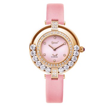 【Ogival 愛其華】流星系列 流光瀲灩珠寶錶 (380-45.1DLR) 粉紅