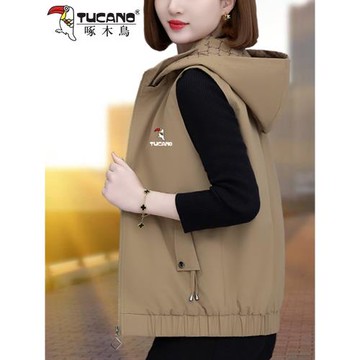 啄木鳥品牌女裝馬甲女春秋2025春季新款馬夾背心坎肩外穿春款洋氣