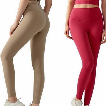 【米蘭精品】現貨+預購 高腰運動褲長褲緊身褲瑜珈褲內搭褲-親膚提臀無痕女褲子10色74ky4