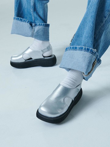 Bony Platform Sandals_Silver
