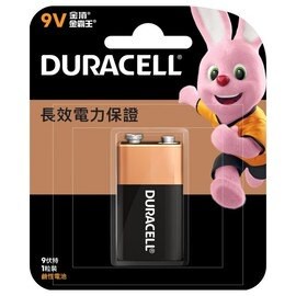 DURACELL 金頂 鹼性 9V 電池 1顆入 /卡裝【APP滿額下單10%點數(單一帳號最高5000點)】1/31止
