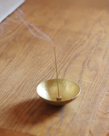 圓潤黃銅線香座 香爐組