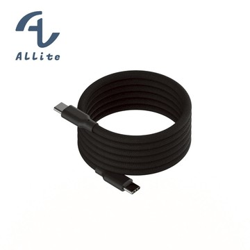 Allite EASY CABLE 磁吸收納編織快充線 USB-C to USB-C－沈穩黑