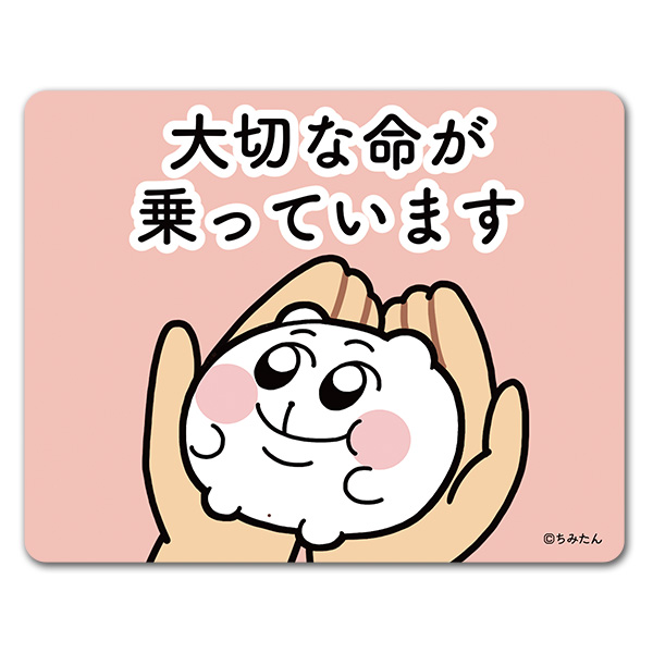 ちみたん】車マグネットステッカー【大切な命が乗っています】手の上 ...