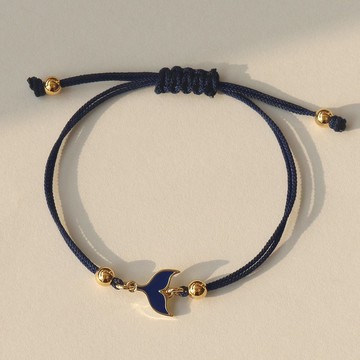 幸運鯨魚尾編織手鍊