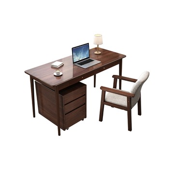 【HappyLife】北歐實木黑胡桃書桌 120公分 Y11956F