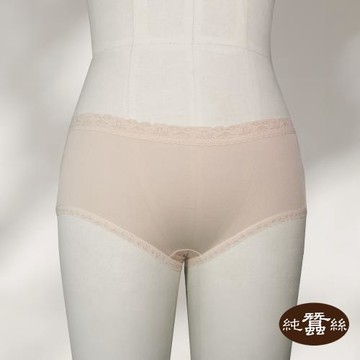 【岱妮蠶絲】純蠶絲42針70G女中腰蕾絲三角內褲-膚色(TWA1A102)