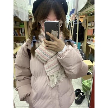 DAEPP男女面包服冬季保暖情侶款棉服通勤上衣時尚百搭外套純色