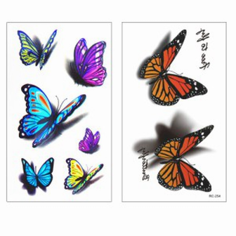 3d バタフライ 2枚セット 蝶 Butterfly タトゥーシール 入れ墨 刺青 ボディアート タトゥー シール 通販 Lineポイント最大1 0 Get Lineショッピング