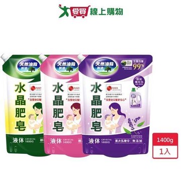 南僑水晶肥皂液體補充包1400g【愛買】
