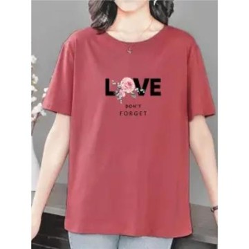 夏季新款大碼媽媽裝短袖圓領上衣寬齡顯瘦洋氣胖m純棉寬松T恤上衣