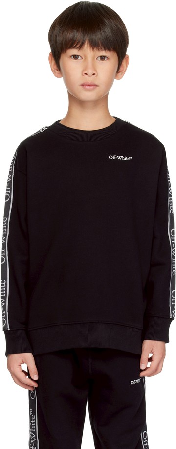 Off-White 黑色 Bookish Logo Band 儿童套头衫