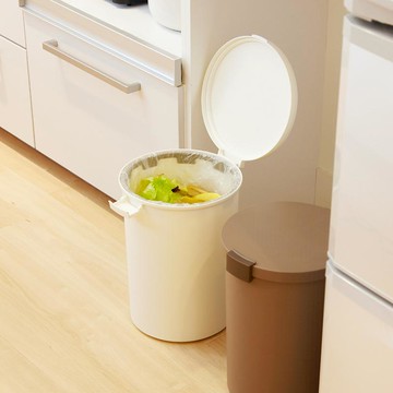 圓形可分類密封防臭垃圾桶-12.4L 白
