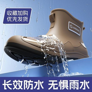 📣爆款推薦📣短筒雨鞋低筒時尚防水鞋耐磨雨靴廚房女成人保暖膠鞋男款工作防滑 6IZZ