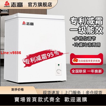 【台灣公司 超低價】志高小冰柜一級能效小型家用全冷凍冷藏兩用節能迷你臥式微霜冷柜