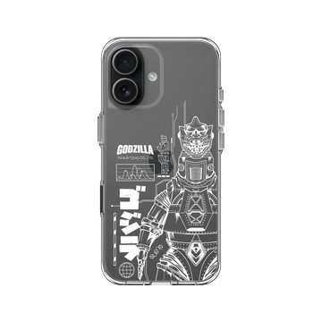 iPhone 17 Clear Case（相機按鈕） 透明 - 哥吉拉 Godzilla - 機械哥吉拉(白)