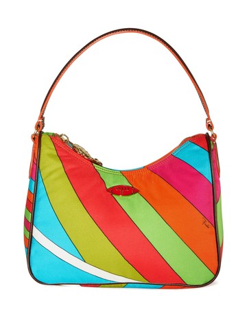 PUCCI - Yummy logo-plaque shoulder bag - women - Leather/Nylon/Brass - One Size - Pink