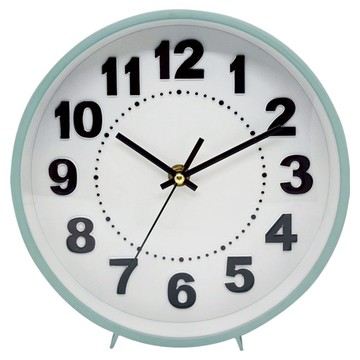 WE CHAMP 掛座2用鐘 WTB-129 8吋  粉綠色