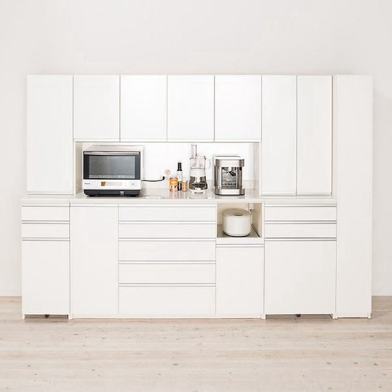 家具 収納 キッチン収納 食器棚 キッチンストッカー 家電が使いやすいハイカウンター奥行50cm 食器棚高さ3cm幅40cm パモウナdq 400kl Dq 400kr 通販 Lineポイント最大0 5 Get Lineショッピング