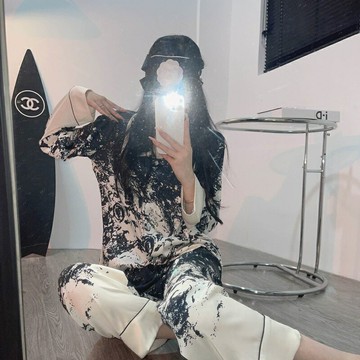 【巴黎精品】現貨+預購 女絲質居家睡衣套裝緞面上衣絲綢冰絲睡衣薄款長袖睡衣睡褲-四季薄款a1at27