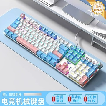 【全軸可選】機械鍵盤 遊戲鍵盤 電競鍵盤 辦公鍵盤 108鍵混光 有線鍵盤 狼蛛F2088 青軸茶軸紅軸黑軸 臺式筆記本通用