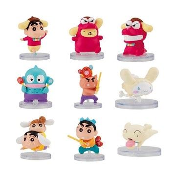 【日本 萬代 BANDAI】 蠟筆小新 x 三麗鷗 變裝 公仔 扭蛋 轉蛋 三麗鷗公仔 三麗鷗扭蛋 小新公仔 日本扭蛋