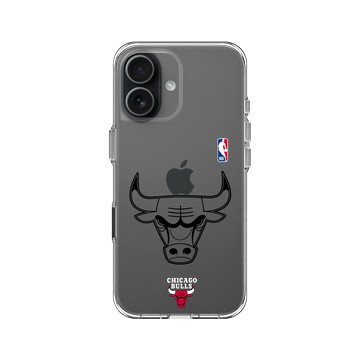 iPhone 17 Clear Case（相機按鈕） 透明 - NBA - B&W-芝加哥公牛 Chicago Bulls B&W - Light