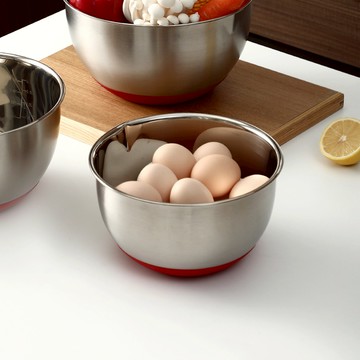 日本 霜山 304不鏽鋼止滑深型攪拌盆/料理盆 1.5L