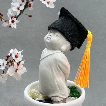 快速出貨 畢業季 淨念吉祥小佛之惟心 五行水晶盤組 祝鵬程萬里