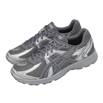 Asics 亞瑟士 休閒鞋 JOG 100S 男鞋 灰 銀 拼接 緩衝 復古 1203A741022
