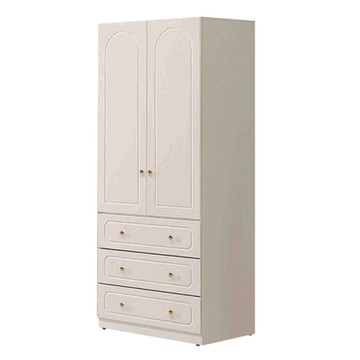 文創集 杜利2.7尺二門三抽衣櫃-81x57x197cm免組