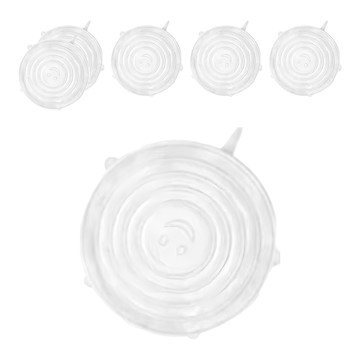 AHOYE 圓形矽膠保鮮膜6件組  1套  透明色  19 x 19 x 3cm