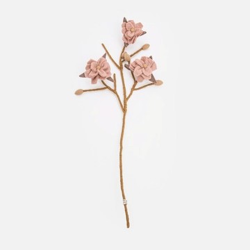GRY&SIF羊毛氈擬真花插木蘭花 粉