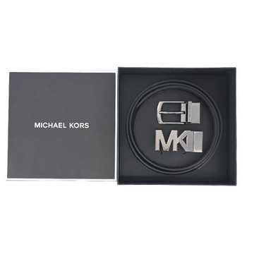 Michael Kors 男士雙面腰帶禮盒組合-黑